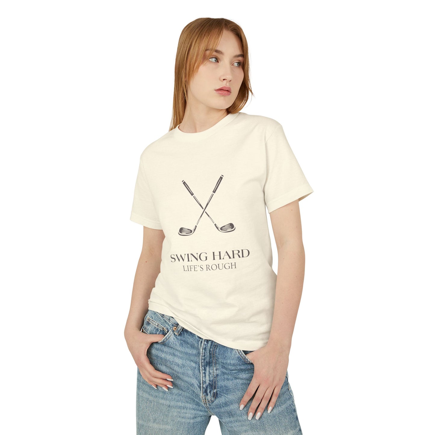 SWING HARD Garment-Dyed Heavyweight Cotton Tee