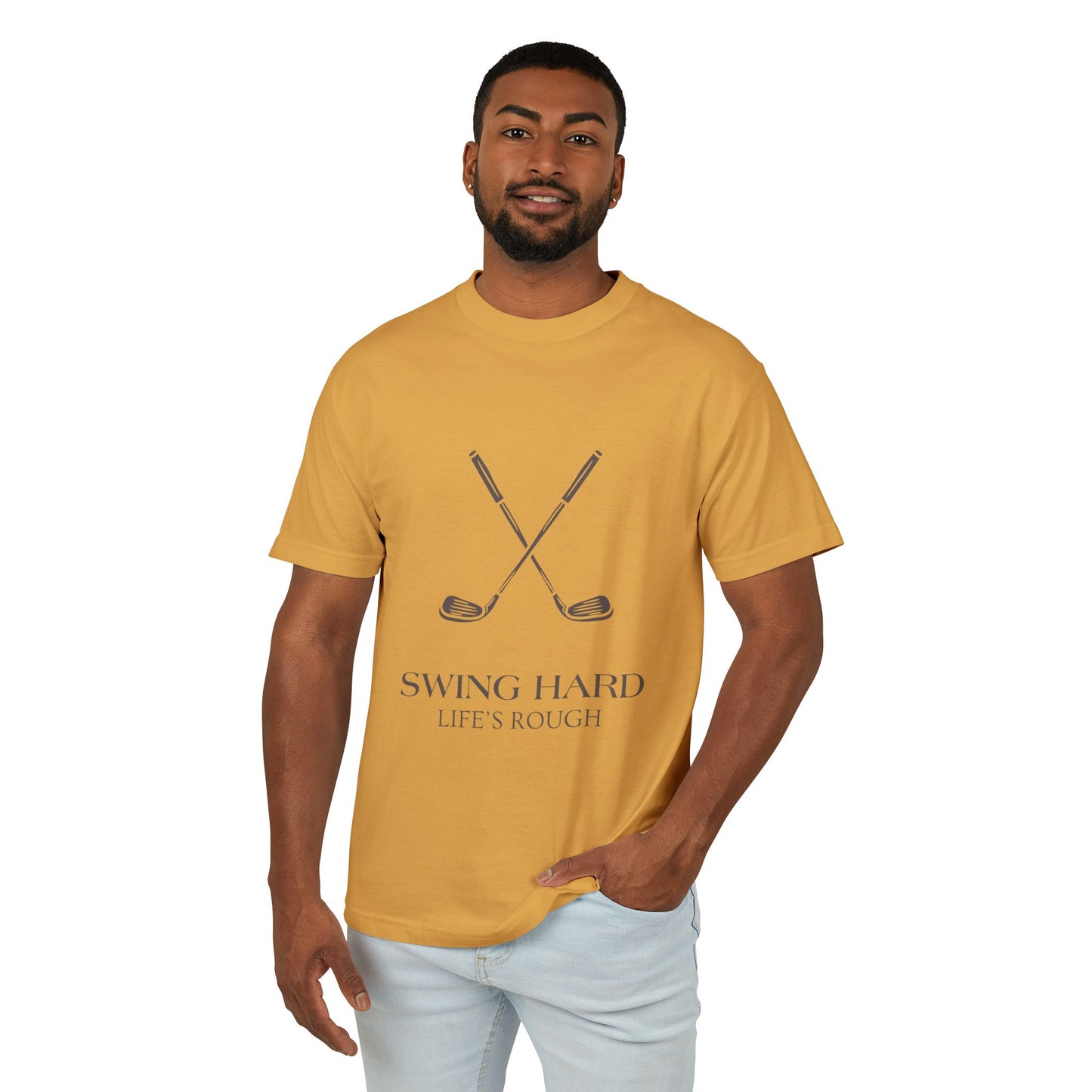 SWING HARD Garment-Dyed Heavyweight Cotton Tee