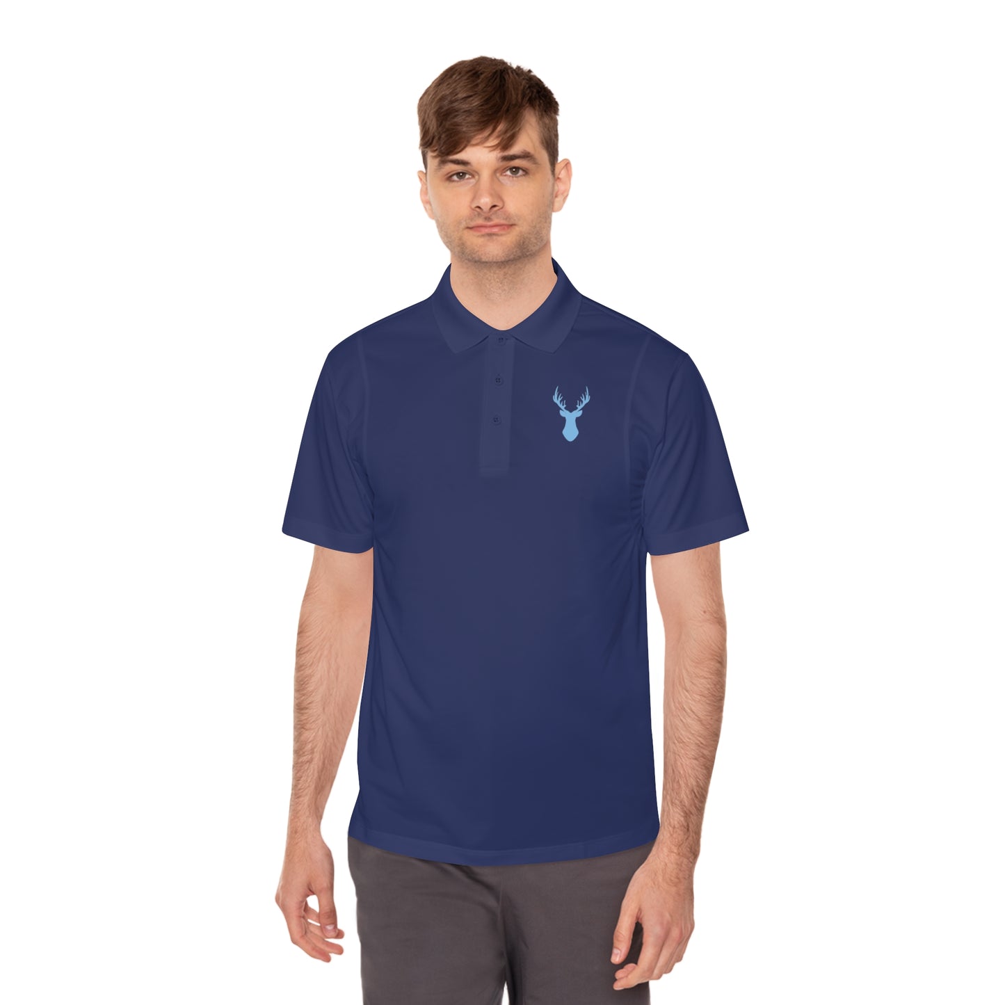 Deer Head Men's Sport Polo Shirt