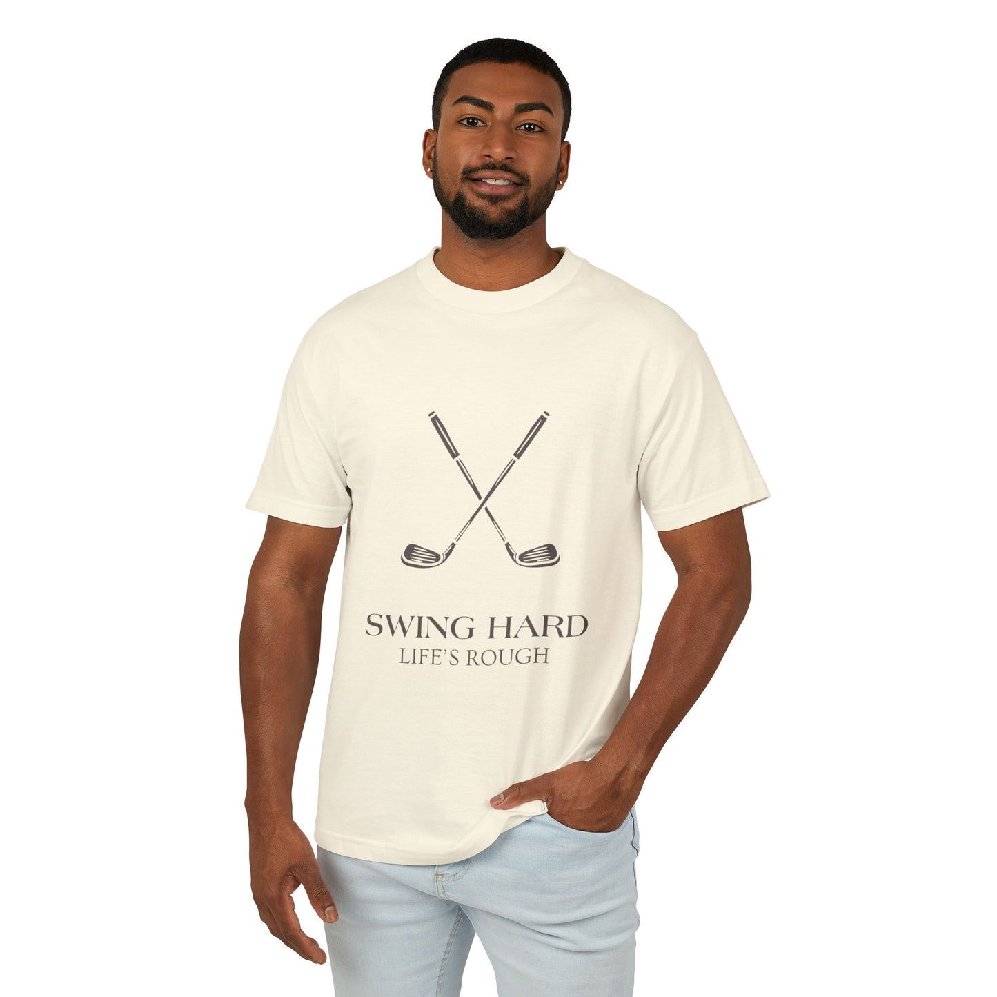 SWING HARD Garment-Dyed Heavyweight Cotton Tee