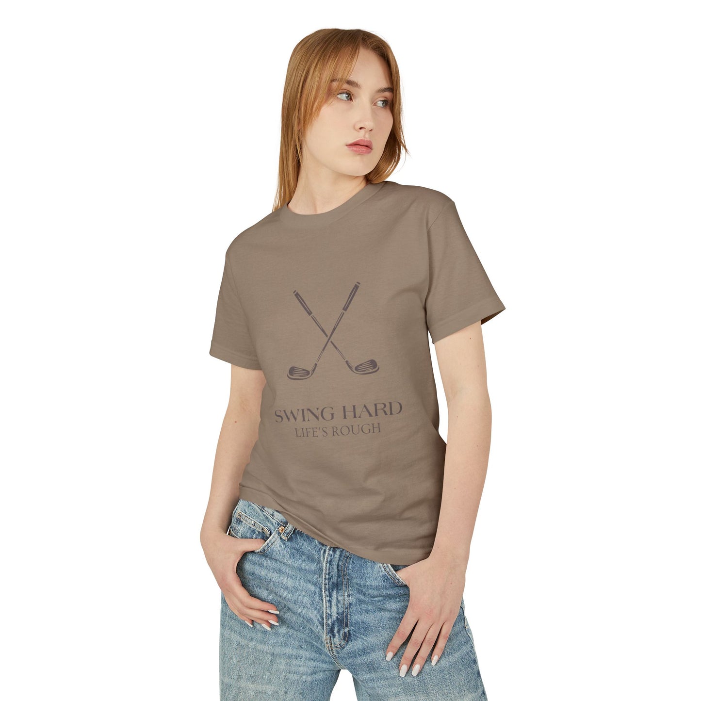 SWING HARD Garment-Dyed Heavyweight Cotton Tee