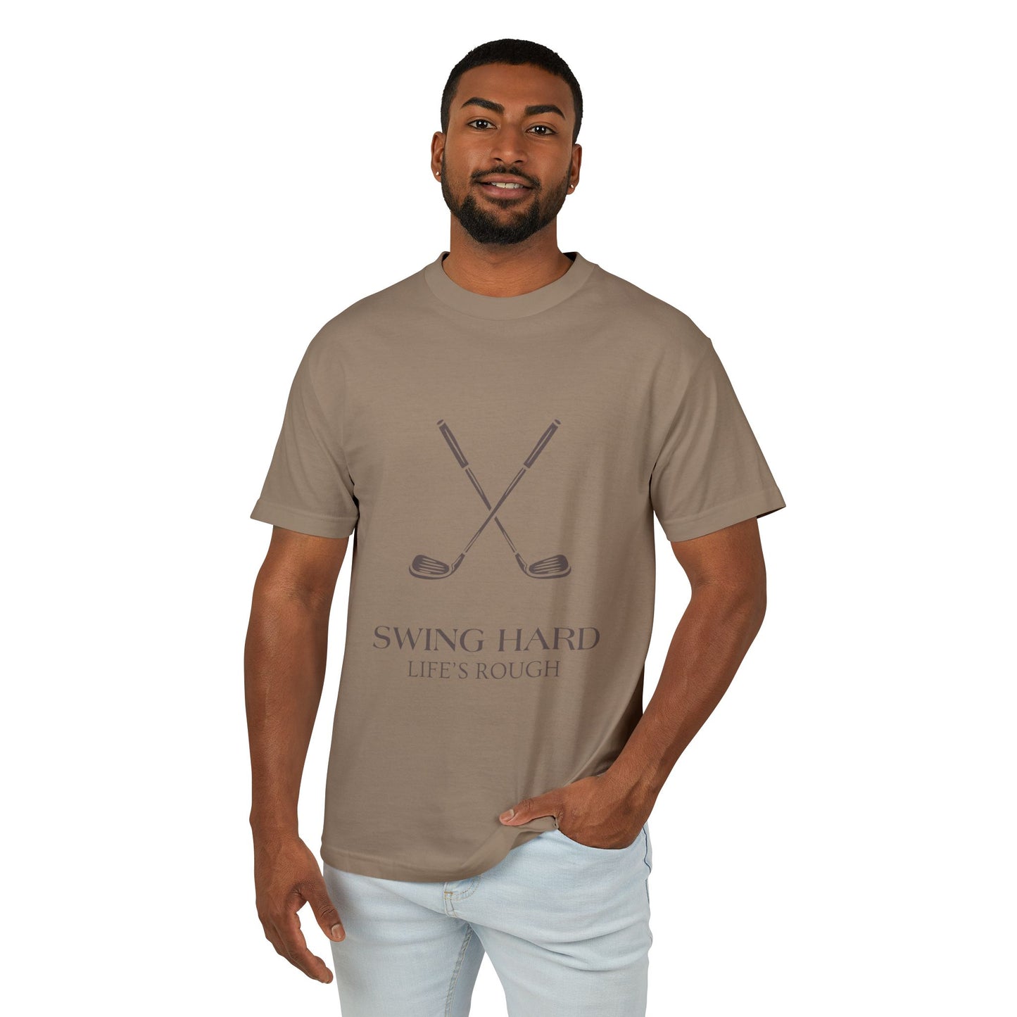 SWING HARD Garment-Dyed Heavyweight Cotton Tee
