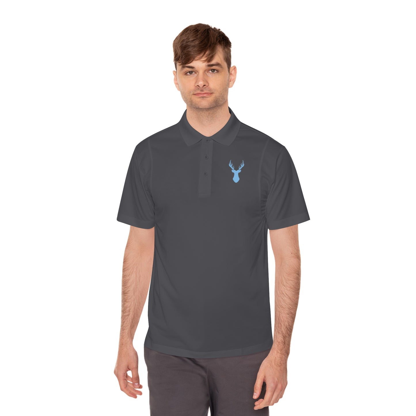 Deer Head Men's Sport Polo Shirt