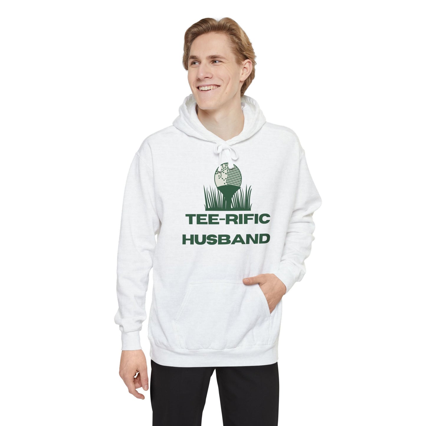 TEERIFIC HUSBAND Garment-Dyed Hoodie