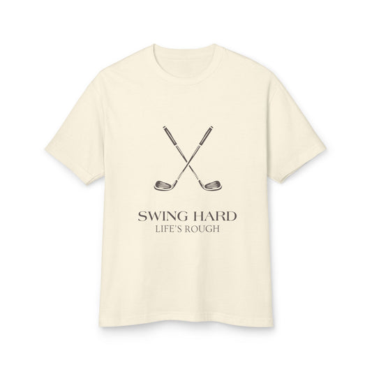 SWING HARD Garment-Dyed Heavyweight Cotton Tee