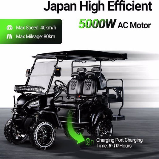 Electric Golf Cart / 48V 5000W AC Motor with 18 Inch Off Road Tires