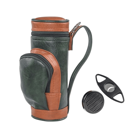 Leather Cigar Bag - Golf Bag Shape