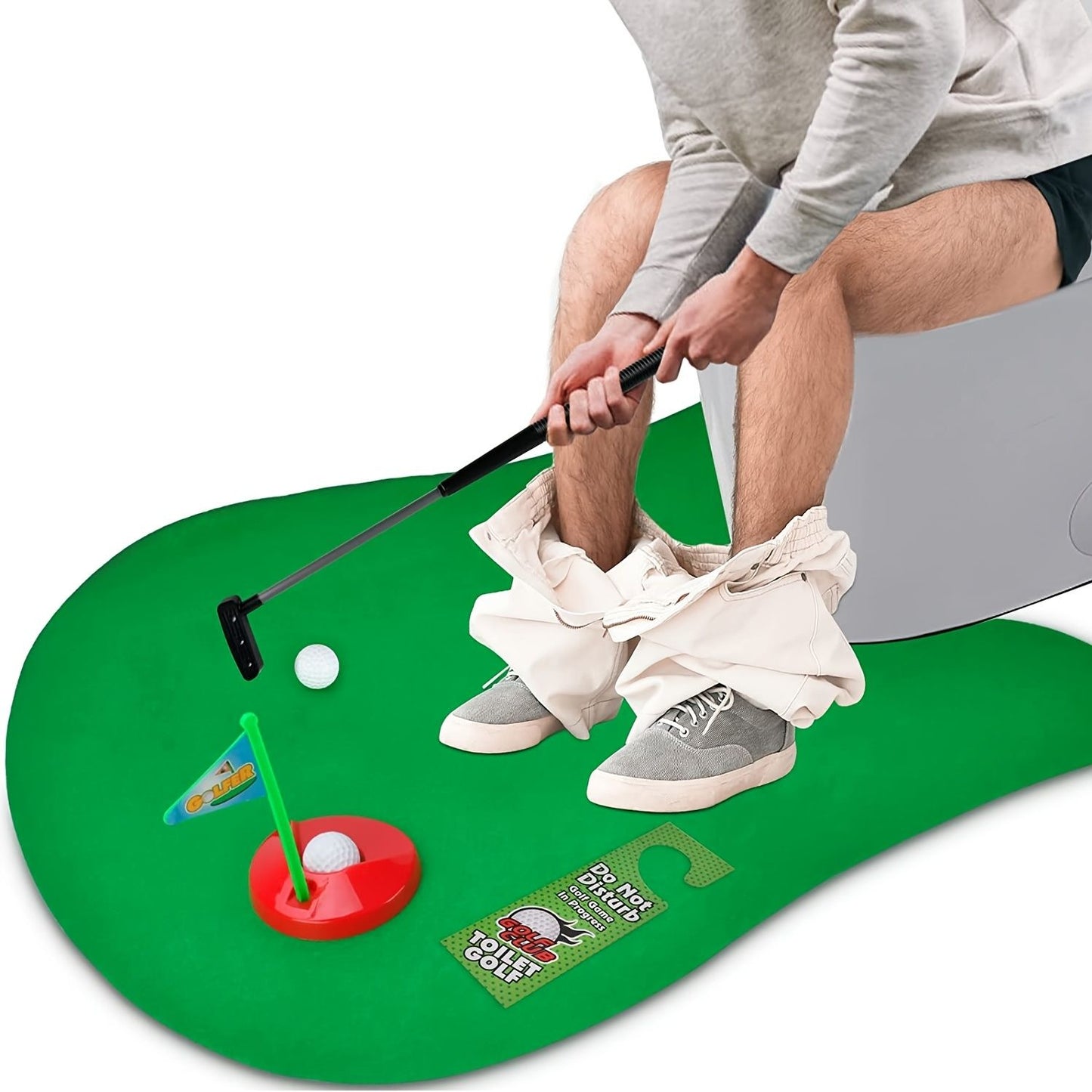 Toilet Golf Game Set: Practice Mini Golf